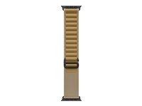 Apple - Sløyfe for smart armbåndsur - 49 mm, svart titanfinish - Medium størrelse - gyllenbrun MYQ13ZM/A