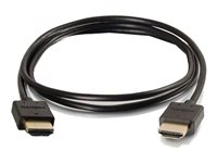 C2G 0.6m Ultra Flexible High Speed HDMI Cable with Low Profile Connectors - HDMI-kabel med Ethernet - HDMI hann til HDMI hann - 60 cm - svart - 4K-støtte 82362
