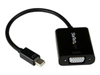 StarTech.com Mini DisplayPort to VGA Adapter - DisplayPort 1.2 - 1080p - Thunderbolt to VGA Monitor Adapter - Mini DP to VGA (MDP2VGA2) - Video adapter - Mini DisplayPort (hann) til HD-15 (VGA) (hunn) - Displayport 1.2/Thunderbolt - 22 cm - aktiv, 1920 x 1200 (WUXGA)-støtte - svart MDP2VGA2