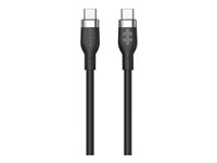 HyperJuice - USB-kabel - USB-C (hann) til USB-C (hann) - USB 2.0 - 1.5 m - USB Power Delivery (60W), utvidet effektområde (EPR) - svart HJ4011BKGL