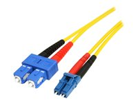 StarTech.com 10m Fiber Optic Cable - Single-Mode Duplex 9/125 - LSZH - LC/SC - OS1 - LC to SC Fiber Patch Cable (SMFIBLCSC10) - Koblingskabel - SC-enkeltmodus (hann) til LC-enkeltmodus (hann) - 10 m - 10 m - fiberoptisk - dupleks - 9 / 125 micron - OS1 - halogenfri - gul SMFIBLCSC10