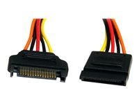 StarTech.com 12in 15 pin SATA Power Extension Cable - SATA Power Male to Female Extender - 12 Inch SATA Power Extension Cord - Strømforlengelseskabel - SATA-strøm (hann) til SATA-strøm (hunn) - 30.5 cm - for P/N: PYO2SATA, PYO4SATA, SATAPOWADAP SATAPOWEXT12
