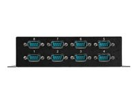 StarTech.com 8 Port USB to Serial RS232 Adapter - Wall Mount - Din Rail - COM Port Retention - FTDI USB to DB9 RS232 Hub (ICUSB2328I) - Seriell adapter - USB 2.0 - RS-232 x 8 - svart ICUSB2328I