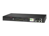 APC Netshelter Rack Automatic Transfer Switch AP4450A - Redundant switch (kan monteres i rack) - AC 100/120 V - 1440 VA - enkeltfase - Ethernet 10/100/1000, USB - utgangskontakter: 10 - 1U - 2.43 m kabel - svart AP4450A