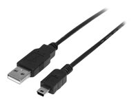 StarTech.com 0.5m Mini USB 2.0 Cable A to Mini B M/M - USB-kabel - USB (hann) til mini-USB type B (hann) - USB 2.0 - 50 cm - svart USB2HABM50CM