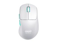 CHERRY Xtrfy M64 - Mus - ergonomisk - optisk - 5 knapper - trådløs - 2.4 GHz - USB trådløs mottaker - svart CX-M64W-WHITE