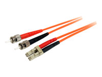 StarTech.com 3m Fiber Optic Cable - Multimode Duplex 62.5/125 - LSZH - OM1 - LC to ST Cat6 Patch Cable (FIBLCST3) - Koblingskabel - LC multimodus (hann) til ST flermodus (hann) - 3 m - 3 m - fiberoptisk - dupleks - 62,5 / 125 mikroner FIBLCST3