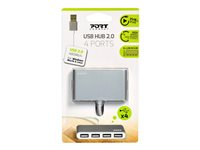 PORT Connect - Hub - 4 x USB 2.0 - stasjonær 900120