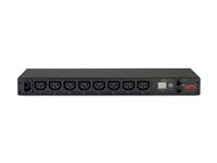 APC Metered Rack PDU AP7820B - Strømfordelerenhet (kan monteres i rack) - AC 200/208/230 V - 2300 VA - Ethernet 10/100 - inngang: IEC 60320 C14 - utgangskontakter: 8 (power IEC 60320 C13) - 1U - 1.98 m kabel - for P/N: SRTL2K2RM1UWC, SRTL2K2RM1UWNC, SRTL3KRM1UIC, SRTL3KRM1UWC, SRTL3KRM1UWNC AP7820B