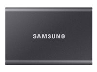 Samsung T7 MU-PC4T0T - SSD - kryptert - 4 TB - ekstern (bærbar) - USB 3.2 Gen 2 (USB-C kontakt) - 256-bit AES - grå MU-PC4T0T/WW