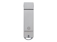 IronKey Basic S1000 - USB-flashstasjon - kryptert - FIPS 140-2 Level 3 - 16 GB - USB 3.0 - TAA-samsvar IKS1000B/16GB