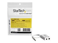 StarTech.com 4 Position Microphone and Headphone Splitter 3.5 mm 4 Pin / 4 Pole Mic and Audio Combo Splitter Cable (MUYHSMFFADW) - Hodetelefonsplitter - mini-phone stereo 3.5 mm hunn til 4-polsminijakk hann - 15.25 cm - hvit - for P/N: MUHSMF2M MUYHSMFFADW