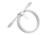 OtterBox Premium - USB-kabel - USB-C (hann) til USB-C (hann) - USB 2.0 - 3 A - 2 m - Power Delivery-støtte - skyhvit 78-52681